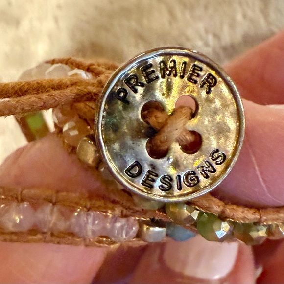 Premier Designs Brown and Green Wrap Button Bracelet 2 for $30 - Picture 3 of 6